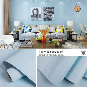 Wallpaper Dinding Motif Bintang Dasar Biru Ukuran 45CM X 9-10METER