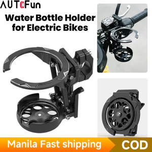 AUTOFun Foldable Rotatable Motorcycle Cup Holder Mechanical Style 18‑33mm Handlebar Mount for Motorbike Scooter