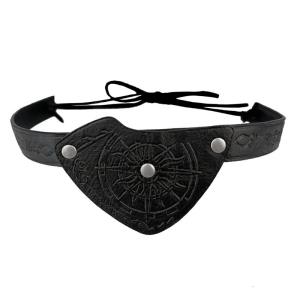 Medieval Embossed Eye Patches For Men Halloween LARP Role Play Vintage Leather Eye Covers Medieval Cosplay Accessories