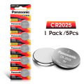 ของแท้ CR2032 ถ่านกระดุม Panasonic รุ่น CR2032 / CR2025 / CR2016 / CR1632 / CR1620 / CR1616 / CR1220 3V Lithium Battery พร้อมส่ง (1 Pack มี 5 pcs). 
