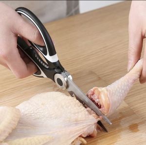 Multifunctional Stainless Steel Kitchen Scissors Shears Tool for Chicken Poultry Fish Meat Vegetab With Dust-proof Cover