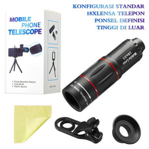 APEXEL Lensa Zomm Lens Kamera Tele Zoom HP 18X ZOOM LENSA Universal 18X25 Handphone Bermata HD Ponsel Lensa