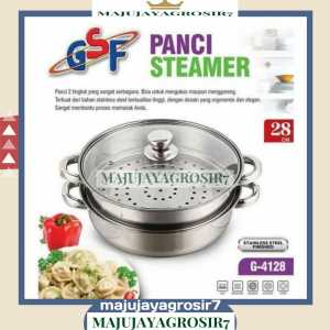 GM BEAR PANCI STEAMER KUKUS STAINLESS 2 TINGKAT / PANCI STEAMER STAINLESS 2 TINGKAT KUKUSAN STAINLESS / PANCI STEAMER GSF 4128 / GSF G-4128