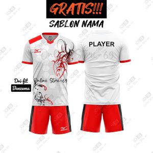 RIQUEST NAMA Setelan badminton pria wanita / jersey bulutangkis pria / baju badminton terbaru