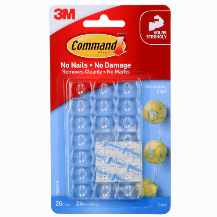 3M Command Decorating Clips Damage-Free Hanging cable hook clear plastic  hooks small plastic hook Lazada PH