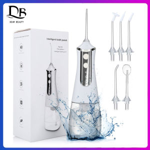 Dearbeauty Water Flosser Cordless USB Rechargeable Electric Oral Irrigators Waterproof Teeth Cleaner Portable Water Thread Dental Water Jet Teeth Cleaning Tool Kit Home Travel
