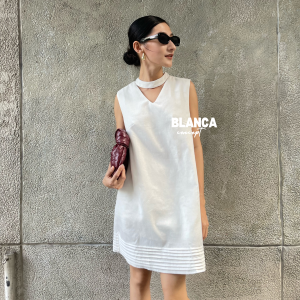 V-Dress | Đầm chữ A 𝐁𝐋𝐀𝐍𝐂𝐀 chất linen dày dặn có lớp lót BC24.007