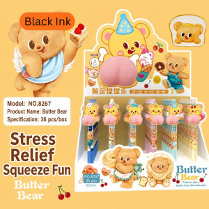 Pen Gel Capybara Comel Penekan Punggung Anti Stres Penulis Pelajar Hadiah Cute Kartun Stationery Viral TikTok Capybara Cute Stress Relief Gel Pen Squishy Butt Press Pen Kawaii Student Writing Stationery 卡皮巴拉中性笔可爱萌学生st笔头网红捏捏乐按动式水豚屁屁解压笔 E121