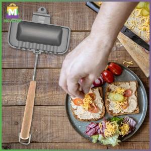 Ergonomic Double-Sided Sandwich Frying Pan Non-Stick Skillet for Gas Cooker Kitchen Use