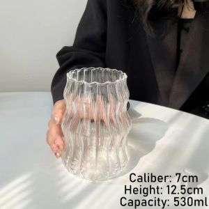 530ml Cloud Cup Ins Coffee Juice Tea Glass Cup Household High Borosilicate Glass Milk Tea Cup