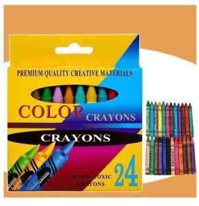 Pensil Crayon 24 Color / Pensil Crayon 1 Set Isi 24 Warna Alat Tulis Mewarnai Anak-Anak Lengkap