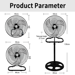 BSBOSS industrial Fan 18 inch 3 Blades Strong Industrial Multipurpose Fan 3in1 Floor Stand Fan