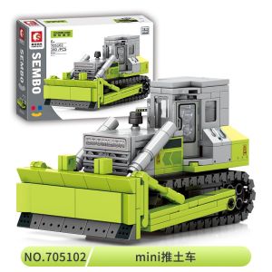 Đồ chơi lắp ráp mô hình xe công trình xe bồn xe xúc cần cẩu xe ủi sembo 705100 705101 705102 705103