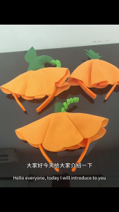 Fashion Pumpkin Headwear Styling Headpieces Cosplay Decoraiton for Halloween Celebrations and Costume Parties