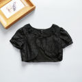 1-12 Summer Cardigans Black Jacket Short Sleeve Kids Coat For 1 2 3 4 5 6 7 8 9 11 12 Years Old Outcoat Shawl 2020 Girls Clothing OKC194010. 