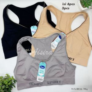 6PCS 3PCS Piaoli Miniset Tali Silang Wanita Dewasa - Remaja Tanpa busa Bahan Adem Maksimal bb 70kg