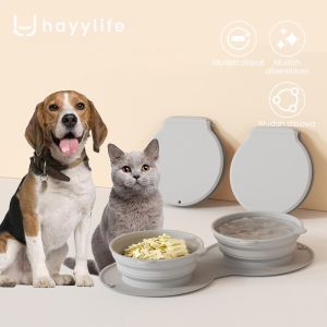 Hayylife Slow Eating Mangkok Double Anti-Slip Portabel Untuk Hewan Kucing Dan Anjing PP-HBA6028