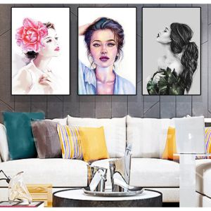 Tranh tráng gương - Tranh Cô Gái Nghệ Thuật Ấn tượngtrang trí shop quần áospanail
