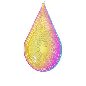 RGFV 3D Dụng cụ bắt con quay gió Hiệu ứng ánh sáng chảy Màu chuyển sắc Chuông gió xoay động Ngăn chặn chim Sáng Tạo  dây chuyền chuông gió Đám cưới