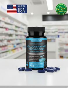 NATURES VIGOR Glucosamine Chondroitin MSM Capsules – Joint Health Arthritis Pain Relief & Mobility Support