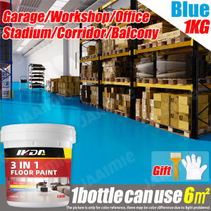 3in1 Free brushes✨Floor paint epoxy flooring paint for Warehouse Garage Factory Floor paint for cement Waterproofing sealant paint for flooring waterproof epoxy resin for flooring