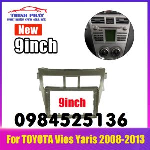 Mặt dưỡng TOYOTA VIOS các đời 2007-2013 9 inch kèm jack nguồn zin theo xe đồ chơi ô tô nội thất xe hơi phụ kiện xe hơi