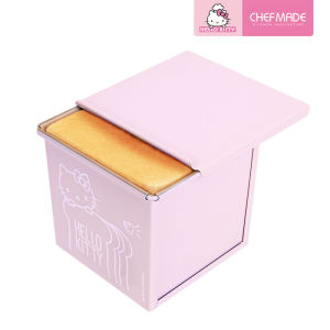 CHEFMADE Hello Kitty Kitchen Pink Cube Toast Mold Square Non-stick Bread Toast Box 250g Household With Lid Cake Bread Toast Baking Mold Tools KT7029