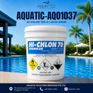 HI-CHLON Chlorine 70% Granular (JAPAN BRAND) 45KG | Pool Shock Treatment | Calcium Hypochlorite Water Disinfectant