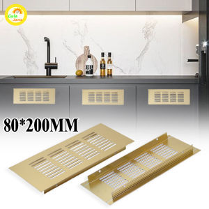 Lobang Ventilator Aluminium Emas Lubang Hawa Aluminium Saringan Ventilasi Lemari Kabinet Kitchen Set Ventilasi Aluminium