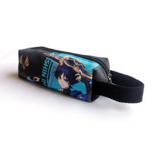 clu Genshin Impact Anime Pencil Case Stationery Pouch Zipper Pen Storage Bag Cartoon Wanderer Student Office School Supplies ulc