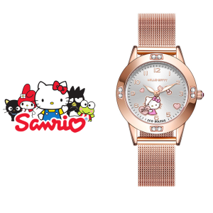 100% Authentic Hello Watch for Girl Fashion Waterproof Watch Quartz Watches Clear Luminous Scratch Resistant Cute Wristwatch for Boys Kids Watch Sanrio  Waterproof Watches for Women  3271 Birthday Gift