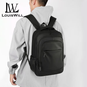 LouisWill Men Backpack Laptop Backpack Business Travel Bag Casual Simple Backpack Waterproof Backpack College Fashion Backpack Large Capacity Shoulder Bag Leisure School Bag For Travel Study Business