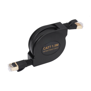 600MHz CAT7 RJ45 Networking Cord 10Gbps Speed Flexible Shielding and Small Design Plastic Texture for Device Setup