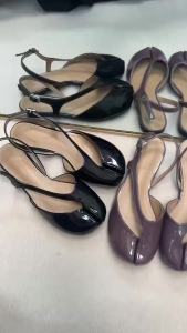 Luxury Tabi Flat Sandals Women Summer Patent Leather Split Toe Slingbacks Ballet Shoes Brand Designer Banquet Wedding Sandalias2026