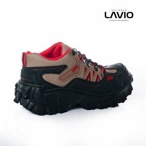 Lavio Sepatu Pria Boots Safety High Proyek Gunung Hiking Trekking Touring Gradient Low Best Seller