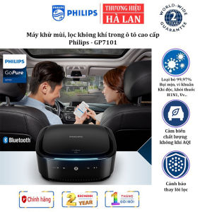 Máy khử mùi lọc không khí trong ô tô Thương hiệu Hà Lan Philips GP7101 Điều khiển từ xa thông qua ứng dụng app Air Matters trên điện thoại - BẢO HÀNH 1 NĂM