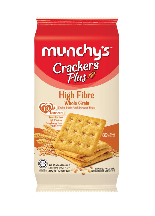 Munchys Crackers Plus High Fibre Whole Grain 300g Lazada