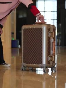 KPV-New thickened aluminum-magnesium alloy pull-handle suitcase with scratch-resistant and wear-resistant luggage case for business and air travel