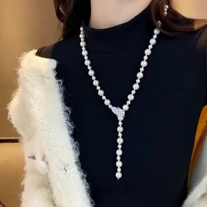 Dây chuyền dài sang trọng bằng hạt thủy tinh Shijia dành cho nữ đơn giản và đa năng dây chuyền phối áo len mùa thu đông phụ kiện thời trang cao cấp độc đáo. 2026