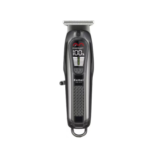 Kemei KM-1675 Electric 5 Speed LED Long Last Battery Hair Trimmer Stainless Steel 7000 RPM High Speed Motor Hair Clipper With Hook
