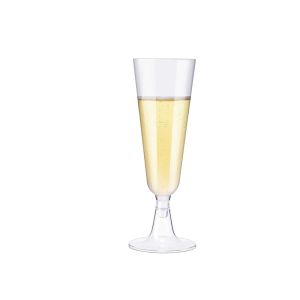 Nexlent 6pcs/set Disposable Wine Glasses Party Transparent Hard Plastic Champagne Flutes