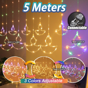 5m Deepavali Decoration Fairy lights in colorful Lamp 220V Connectable Curtain led light strip for room decor 2024 Leather thread light
