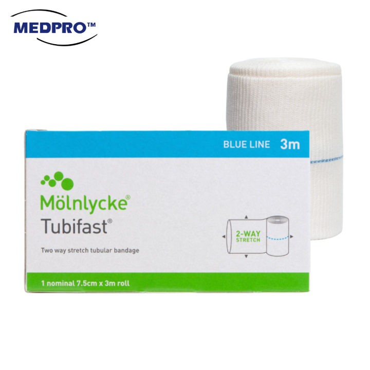 [EXP: 02/2028] Tubifast 3M Roll (Blue Line) 7.5cm x 3meters MEDPRO ...