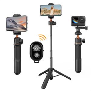 K&F Concept 60cm 3 in 1 Selfie Stick Desktop Stand BallHead Mobile phone Holder Tripod for Camera GoPro Bluetooth Remote Control