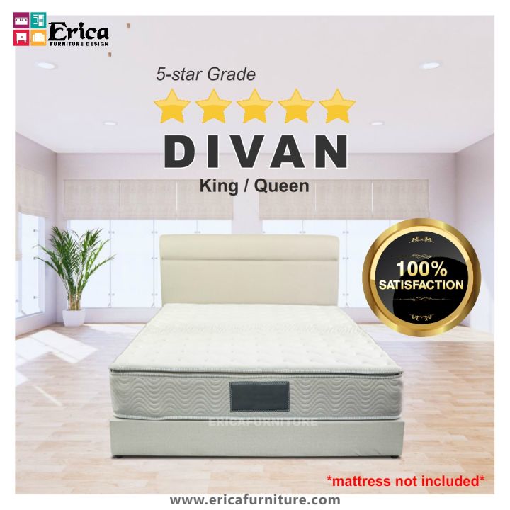[ERICA] Divan Fabric / Sturdy Wood / Bed Frame / Katil Divan / Kayu