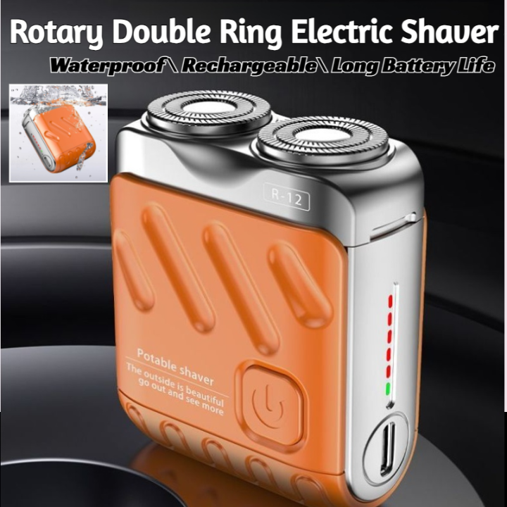 Ring Head Razor Rotating Dual Ring Electric Shaver for All Year Round Men Adult ...