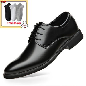 (With Box Free Socks ) Korea Fashion Loafers For Men Casual Leather Loafers Black Leather Shoes School Shoes men high school