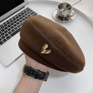 YINGRAN2 Cotton Phụ Nữ Mũ Berets Mùa Đông Mũ Cổ Điển Pháp Sọc Trên Mũ Quân Đội Mũ Họa Sĩ Mùa Thu Mùa Đông Đường Phố Hình Bát Giác Mũ Beret