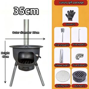 Household Wood-burning Stove for Heating and Cooking Outdoor Camping