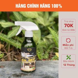 Xịt Đuổi Chuột Muỗi Chiết Xuất Thiên Nhiên Run Away Không Mùi An Toàn Dung Tích 300ml Hiệu Quả Trong 1 Lần Xịt